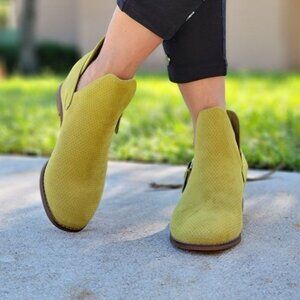 Women's Side Kicks Buckled Cut Out Booties Khaki Color